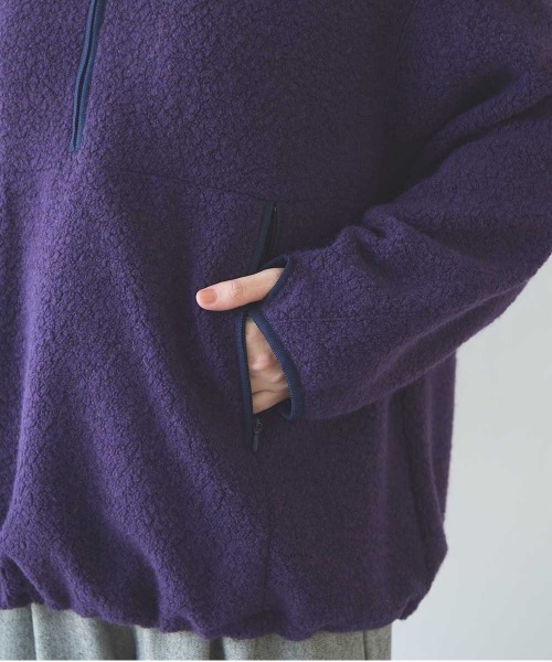 yuni（ユニ　）の「W/Ny Boa half zip cocoon pullover（その他トップス・レディース・パープル・FREE）」の21枚目の写真