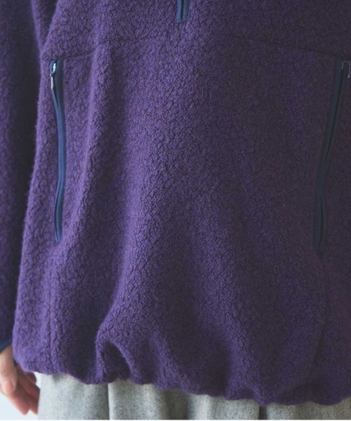 yuni（ユニ　）の「W/Ny Boa half zip cocoon pullover（その他トップス・レディース・パープル・FREE）」の22枚目の写真