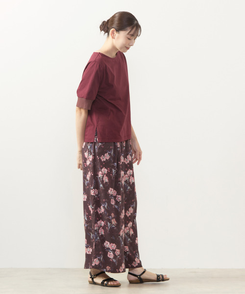 MELROSE claire(メルローズ クレール)の「【フラワーPT&無地アソートタックパンツ】(その他パンツ・レディース・ボルドー/ブルー/ネイビー/モカ・3/2)」の13枚目の写真