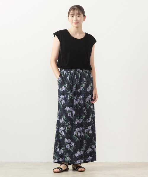 MELROSE claire(メルローズ クレール)の「【フラワーPT&無地アソートタックパンツ】(その他パンツ・レディース・ボルドー/ブルー/ネイビー/モカ・3/2)」の22枚目の写真