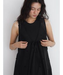 Sheer dot flare top