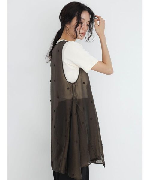 FIKA.(フィーカ)の「Sheer dot flare top(その他トップス・レディース・ブラウン/ブラック・MEDIUM)」の5枚目の写真