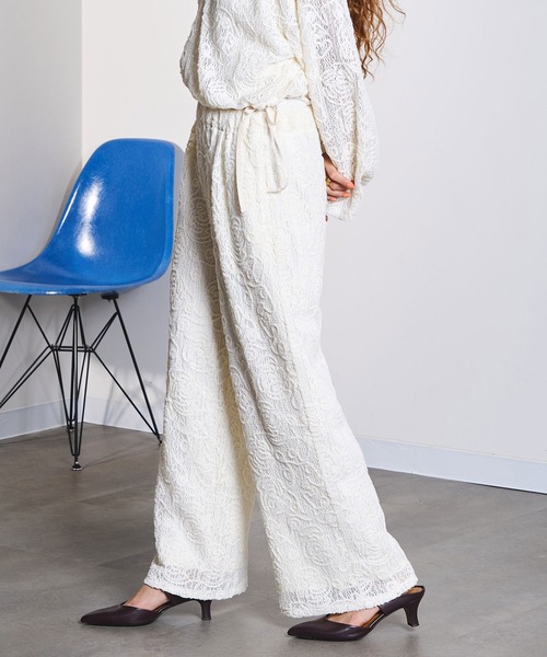 ROSE BUD(ローズバッド)の「MOLE LACE PANTS(その他パンツ・レディース・ホワイト/ブラック・ONE SIZE)」の18枚目の写真