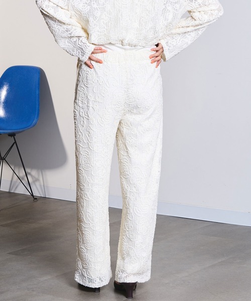 ROSE BUD(ローズバッド)の「MOLE LACE PANTS(その他パンツ・レディース・ホワイト/ブラック・ONE SIZE)」の3枚目の写真