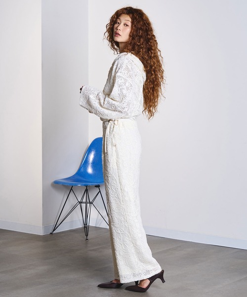 ROSE BUD(ローズバッド)の「MOLE LACE PANTS(その他パンツ・レディース・ホワイト/ブラック・ONE SIZE)」の6枚目の写真