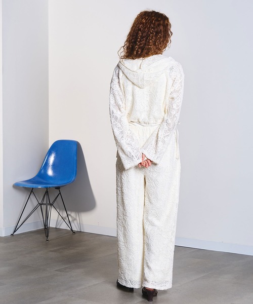 ROSE BUD(ローズバッド)の「MOLE LACE PANTS(その他パンツ・レディース・ホワイト/ブラック・ONE SIZE)」の7枚目の写真