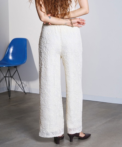 ROSE BUD(ローズバッド)の「MOLE LACE PANTS(その他パンツ・レディース・ホワイト/ブラック・ONE SIZE)」の10枚目の写真