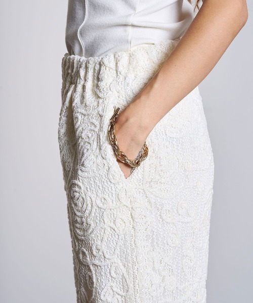 ROSE BUD(ローズバッド)の「MOLE LACE PANTS(その他パンツ・レディース・ホワイト/ブラック・ONE SIZE)」の11枚目の写真