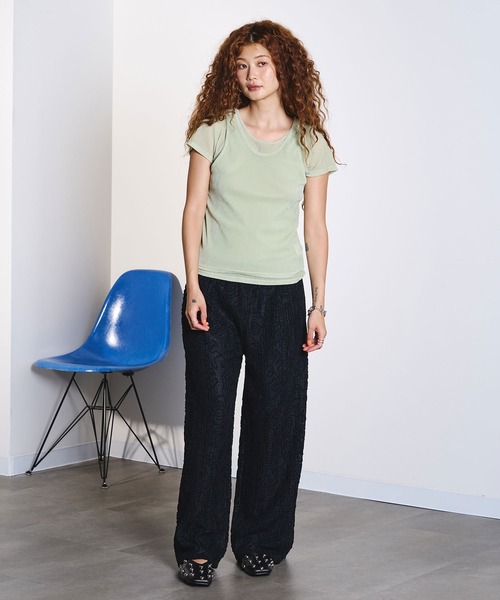 ROSE BUD(ローズバッド)の「MOLE LACE PANTS(その他パンツ・レディース・ホワイト/ブラック・ONE SIZE)」の15枚目の写真