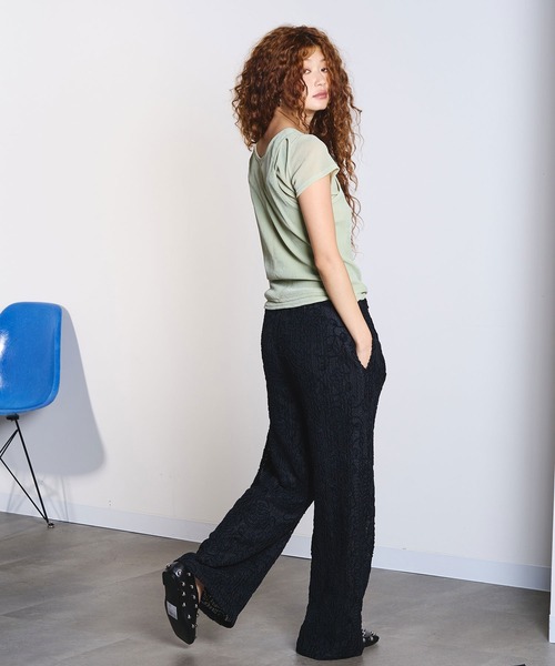 ROSE BUD(ローズバッド)の「MOLE LACE PANTS(その他パンツ・レディース・ホワイト/ブラック・ONE SIZE)」の19枚目の写真