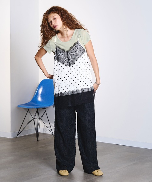 ROSE BUD(ローズバッド)の「MOLE LACE PANTS(その他パンツ・レディース・ホワイト/ブラック・ONE SIZE)」の20枚目の写真