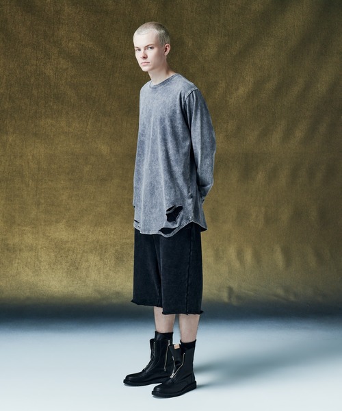 glamb（グラム）の「Fade Sweat Sarouel Shorts / フェイドスウェットサルエルパンツ（その他パンツ・メンズ・ブラック/ベージュ・S/M/L）」の8枚目の写真