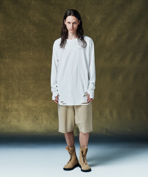 glamb（グラム）の「Fade Sweat Sarouel Shorts / フェイドスウェットサルエルパンツ（その他パンツ・メンズ・ブラック/ベージュ・S/M/L）」の16枚目の写真