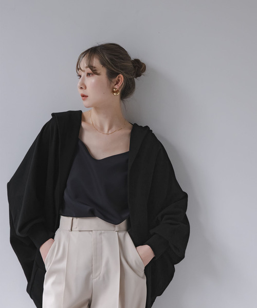 COGTHEBIGSMOKE(コグザビッグスモーク)の「《WEB限定追加》COG THE BIGSMOKE/コグザビッグスモーク NICOLETTE BORERO HOODY(カーディガン/ボレロ・レディース・ライトグレー/ブラック・FREE)」の3枚目の写真