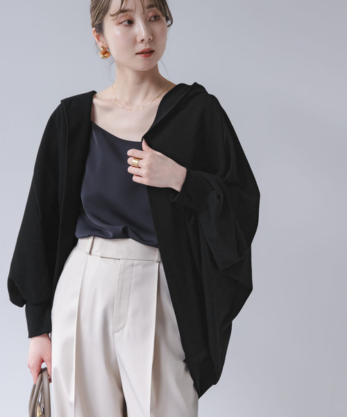 COGTHEBIGSMOKE(コグザビッグスモーク)の「《WEB限定追加》COG THE BIGSMOKE/コグザビッグスモーク NICOLETTE BORERO HOODY(カーディガン/ボレロ・レディース・ライトグレー/ブラック・FREE)」の6枚目の写真