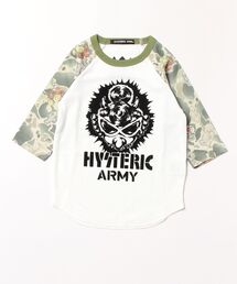 HYSTERIC MINI（ヒステリックミニ）の「吸水速乾 DUCK HUNTER CAMO 7分丈 ラグランTシャツ（Tシャツ/カットソー）」