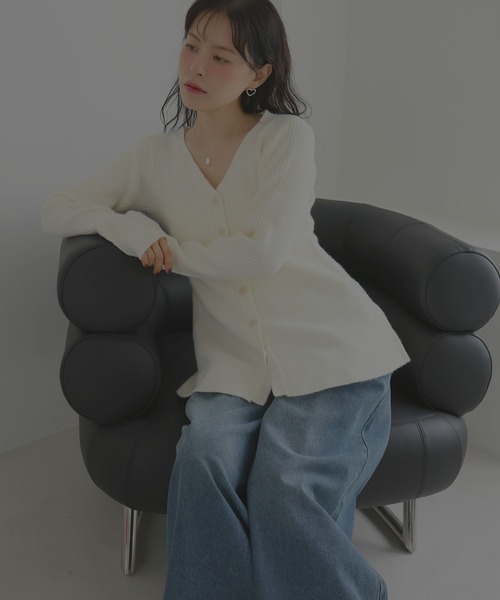 Mili affinity(ミリアフィニティー)の「Vネックペプラムカーデ(カーディガン/ボレロ・レディース・ブラック/アイボリー/グレー/ブラウン・FREE)」の15枚目の写真