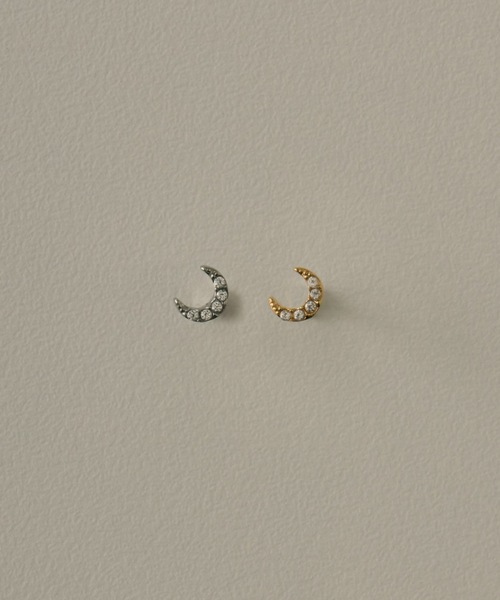 muku(ムク)の「PIERCE/ZIRCONIA MOON(ピアス(両耳用)・レディース・ゴールド/シルバー・FREE)」の12枚目の写真