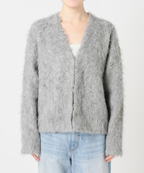 plage(プラージュ)の「Shaggy fur カーディガン(カーディガン/ボレロ・レディース・グレー/アイボリー・FREE)」の20枚目の写真