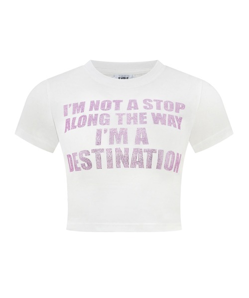 SupBaby by SUPPLIER(サプベイビーバイサプライヤー)の「Tシャツ|EVRIS x SupBaby I'm a Destination Cropped Tee|SupBaby by SUPPLIER(Tシャツ/カットソー・レディース・ホワイト/ブラック/レオパード・SMALL/MEDIUM)」の17枚目の写真