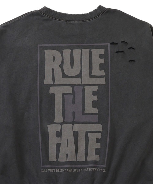 RULE THE FATE（ルールザフェイト）の「RTF VERTICAL SWEAT PULLOVER/バーティカルスウェットプルオーバー（Tシャツ/カットソー・メンズ・ベージュ/ブラック・0/1/2）」の5枚目の写真