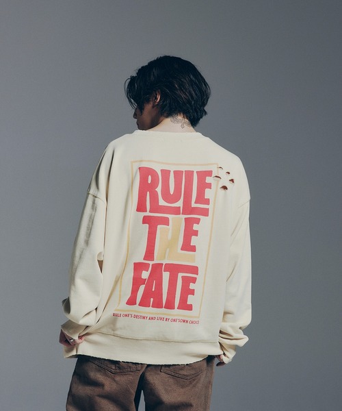RULE THE FATE（ルールザフェイト）の「RTF VERTICAL SWEAT PULLOVER/バーティカルスウェットプルオーバー（Tシャツ/カットソー・メンズ・ベージュ/ブラック・0/1/2）」の9枚目の写真
