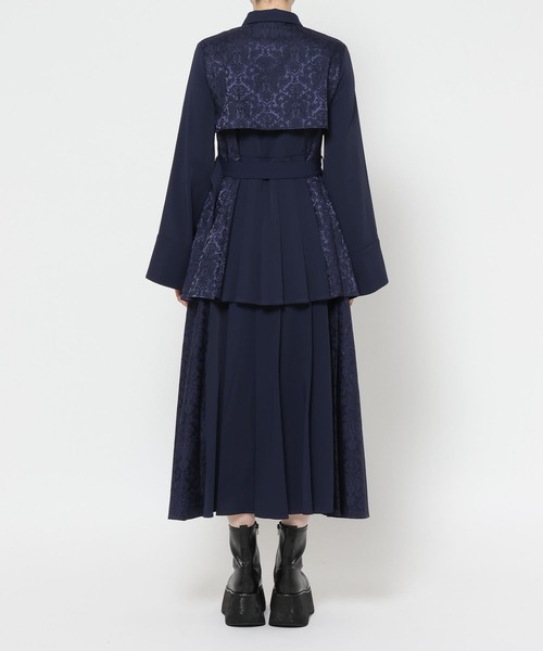 HARE（ハレ）の「【選べるミニ丈＆ロング丈】ジャガードソデアキプリーツワンピース(HARE)（ワンピース・レディース・ネイビー/ブラック/バーガンディー・SMALL/FREE）」の19枚目の写真
