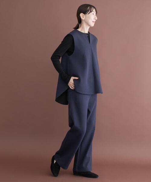 ITEMS URBANRESEARCH(アイテムズ アーバンリサーチ)の「ダンボールボンディング3点セット(セットアップ・レディース・モカ/ネイビー・FREE)」の2枚目の写真