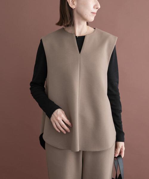 ITEMS URBANRESEARCH(アイテムズ アーバンリサーチ)の「ダンボールボンディング3点セット(セットアップ・レディース・モカ/ネイビー・FREE)」の15枚目の写真