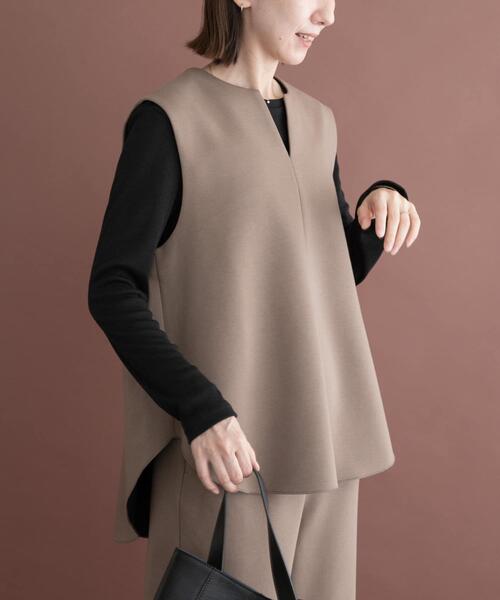 ITEMS URBANRESEARCH(アイテムズ アーバンリサーチ)の「ダンボールボンディング3点セット(セットアップ・レディース・モカ/ネイビー・FREE)」の16枚目の写真