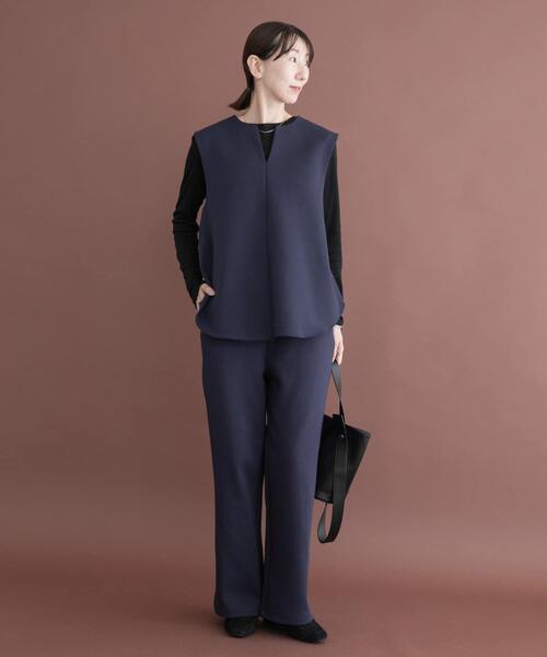 ITEMS URBANRESEARCH(アイテムズ アーバンリサーチ)の「ダンボールボンディング3点セット(セットアップ・レディース・モカ/ネイビー・FREE)」の6枚目の写真