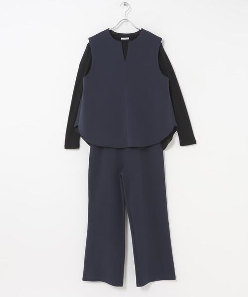 ITEMS URBANRESEARCH(アイテムズ アーバンリサーチ)の「ダンボールボンディング3点セット(セットアップ・レディース・モカ/ネイビー・FREE)」の8枚目の写真