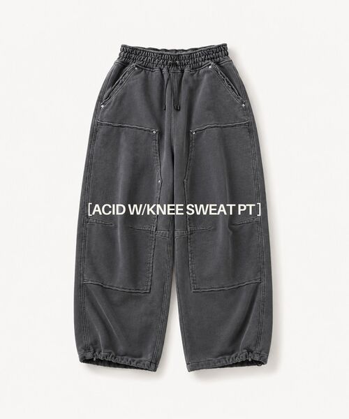 JOURNAL STANDARD(ジャーナルスタンダード)の「アシッド ダブル ニー スウェット パンツ(スウェットパンツ・メンズ・ボルドー/ベージュ/ブラック系その他・LARGE/MEDIUM)」の1枚目の写真