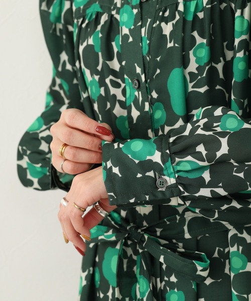 Orla Kiely(-)の「アブストラクトプリント シャツワンピース 長袖(シャツワンピース・レディース・ダークグリーン/ブラック・FREE)」の19枚目の写真