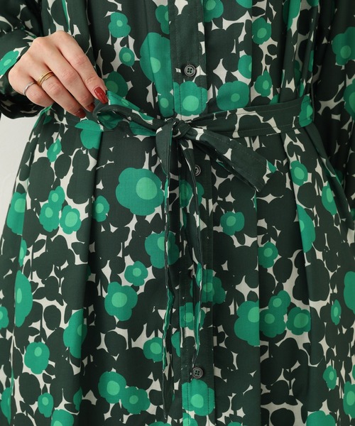 Orla Kiely(-)の「アブストラクトプリント シャツワンピース 長袖(シャツワンピース・レディース・ダークグリーン/ブラック・FREE)」の20枚目の写真