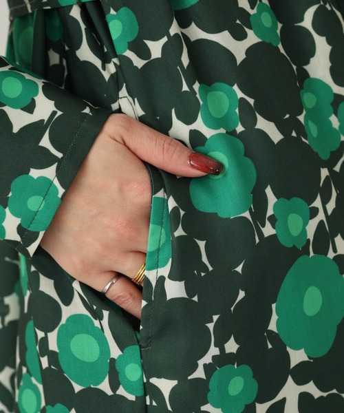 Orla Kiely(-)の「アブストラクトプリント シャツワンピース 長袖(シャツワンピース・レディース・ダークグリーン/ブラック・FREE)」の21枚目の写真