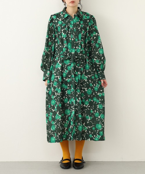 Orla Kiely(-)の「アブストラクトプリント シャツワンピース 長袖(シャツワンピース・レディース・ダークグリーン/ブラック・FREE)」の16枚目の写真
