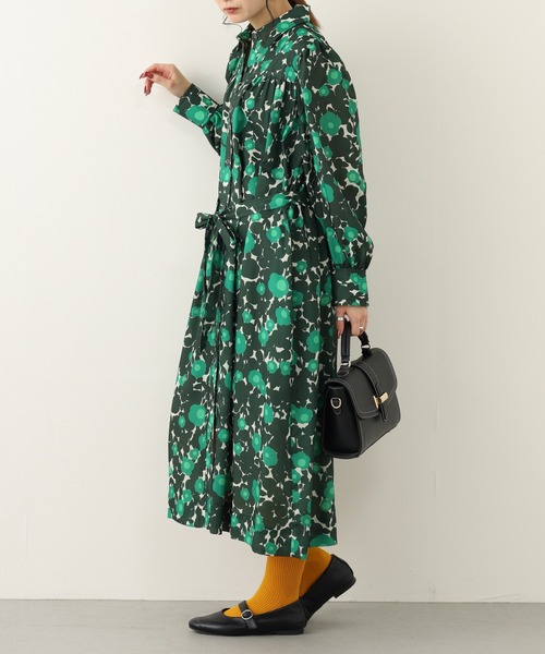 Orla Kiely(-)の「アブストラクトプリント シャツワンピース 長袖(シャツワンピース・レディース・ダークグリーン/ブラック・FREE)」の11枚目の写真