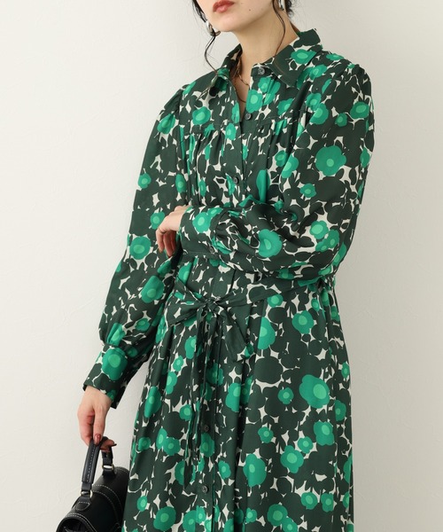 Orla Kiely(-)の「アブストラクトプリント シャツワンピース 長袖(シャツワンピース・レディース・ダークグリーン/ブラック・FREE)」の15枚目の写真