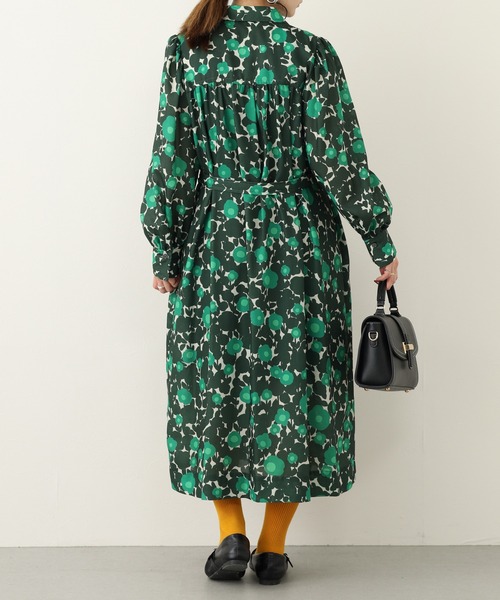 Orla Kiely(-)の「アブストラクトプリント シャツワンピース 長袖(シャツワンピース・レディース・ダークグリーン/ブラック・FREE)」の12枚目の写真