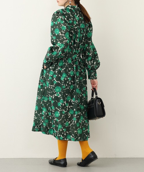 Orla Kiely(-)の「アブストラクトプリント シャツワンピース 長袖(シャツワンピース・レディース・ダークグリーン/ブラック・FREE)」の13枚目の写真