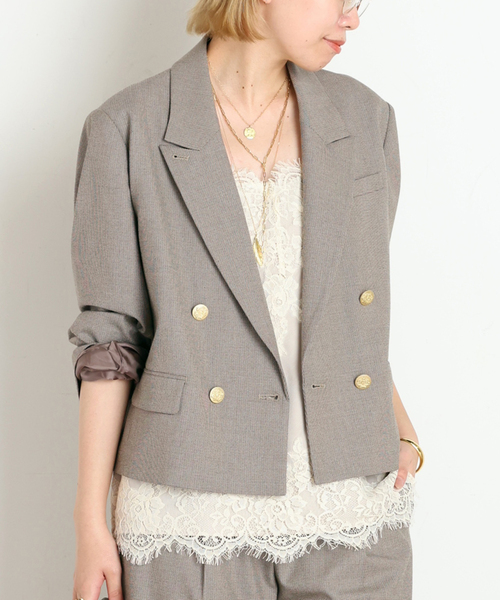 AP STUDIO（エーピーストゥディオ）の「Gioia check little Jacket（その他アウター・レディース・グレー/ナチュラル・36/38）」の21枚目の写真