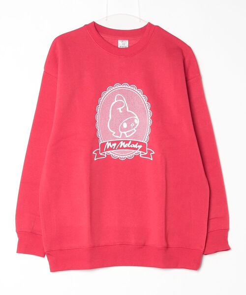 sanrio(サンリオ)の「【71】【Sanrio/サンリオ】サンリオキャラクターズ フレームプリント スウェット/マイメロディ/クロミ/シナモロール/ハローキティ/キャラクター/ビックシルエット/Y2K/レディース(S)(スウェット・メンズ・ネイビー/レッド/ブルー/ブラック・L/M)」の9枚目の写真
