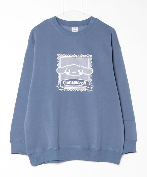 sanrio(サンリオ)の「【71】【Sanrio/サンリオ】サンリオキャラクターズ フレームプリント スウェット/マイメロディ/クロミ/シナモロール/ハローキティ/キャラクター/ビックシルエット/Y2K/レディース(S)(スウェット・メンズ・ネイビー/レッド/ブルー/ブラック・L/M)」の8枚目の写真