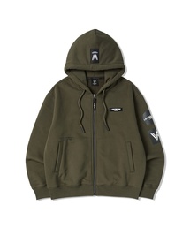 トリプルオーバーサイズ起毛フードジップアップ
