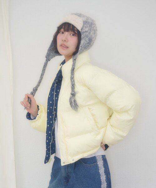 DISCOAT(ディスコート)の「【umm.】花柄リバーシブル中綿ブルソン(ブルゾン・レディース・ネイビー/オフホワイト・FREE)」の3枚目の写真