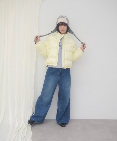 DISCOAT(ディスコート)の「【umm.】花柄リバーシブル中綿ブルソン(ブルゾン・レディース・ネイビー/オフホワイト・FREE)」の4枚目の写真