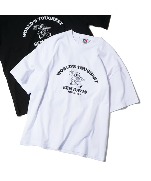 BEN DAVIS ORIGINALS（ベンデイビスオリジナルス）の「WORLD'S TOUGHEST GRAPHIC TEE（Tシャツ/カットソー・メンズ・ヘザーグレー/ホワイト・SMALL/LARGE/MEDIUM）」の2枚目の写真