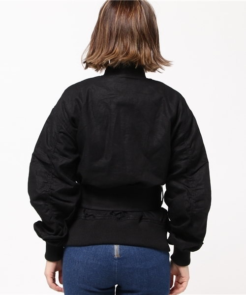 SLY（スライ）の「LINEN BELT BZ（ブルゾン・レディース・カーキ/ブラック/オフホワイト・FREE）」の6枚目の写真