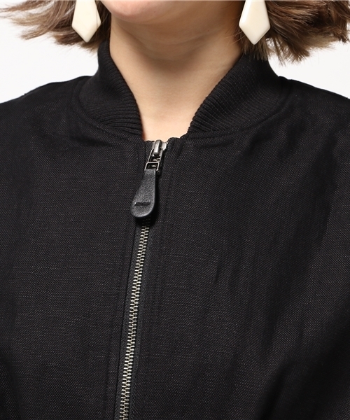 SLY（スライ）の「LINEN BELT BZ（ブルゾン・レディース・カーキ/ブラック/オフホワイト・FREE）」の8枚目の写真